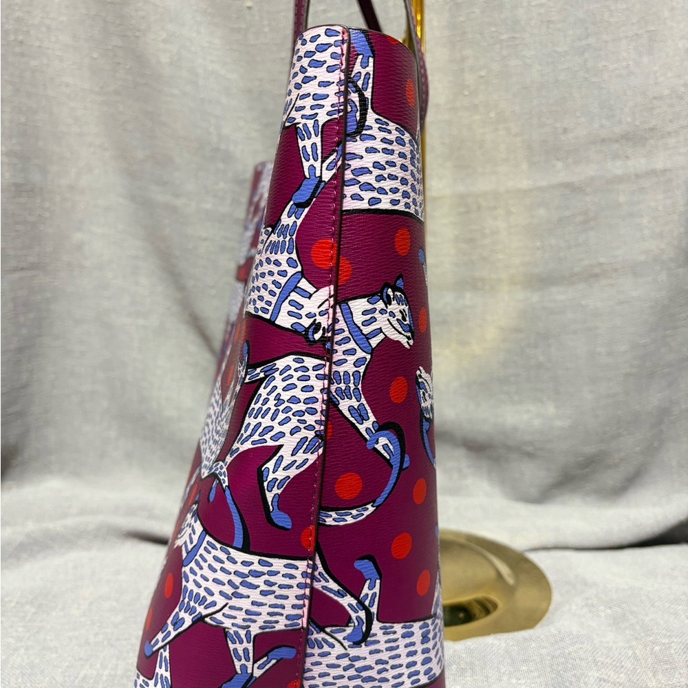 kate spade Purple Leopard Motif Tote with Wristlet - Picture 6 of 7